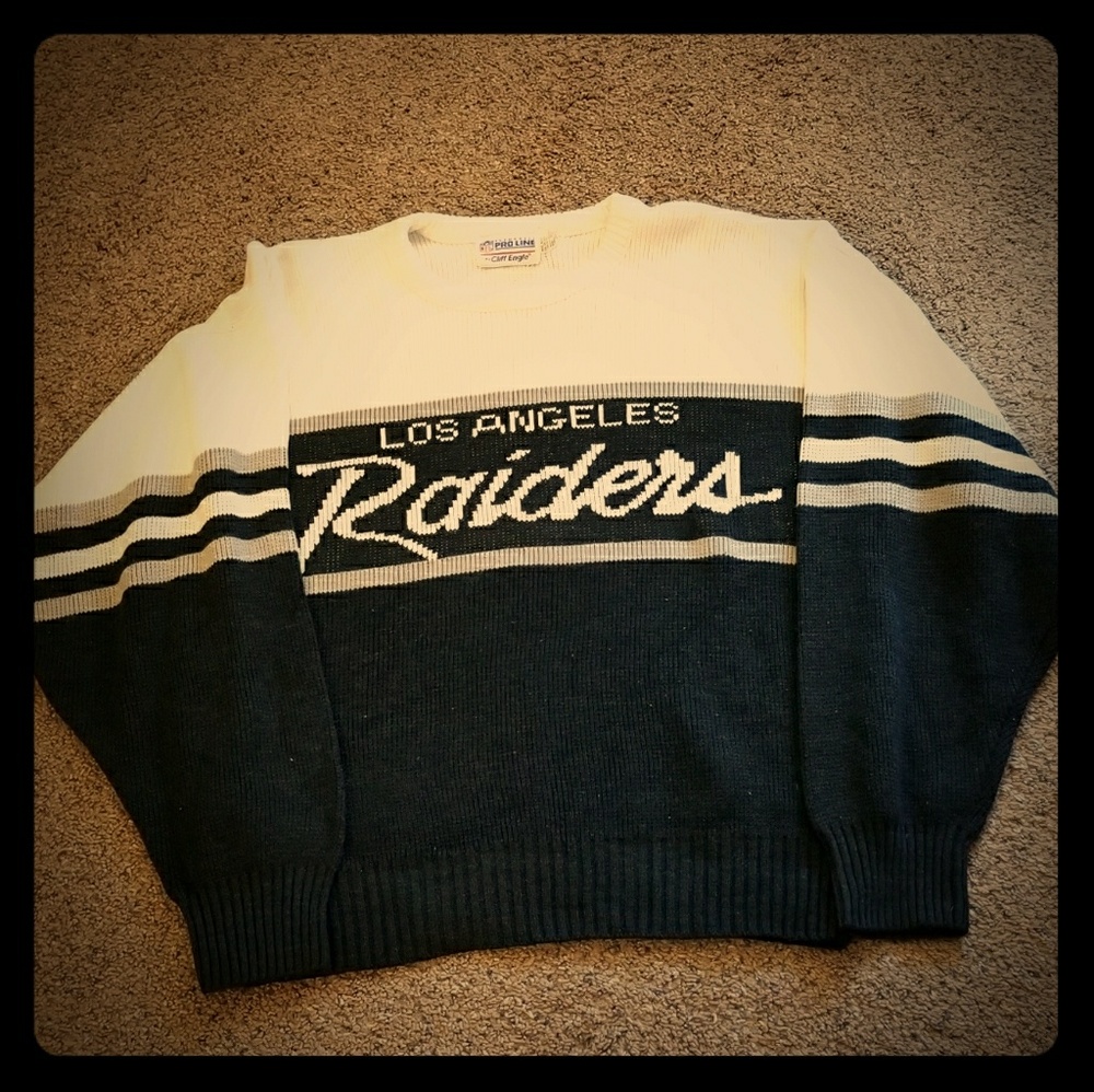 Vintage NFL Cliff Engle Raiders Sweater